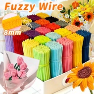 (Buy 10 Free 1)100Pcs Thicken Fuzzy Wire Set Plush Flower Kit DIY Artificial Flower Handmade Decor