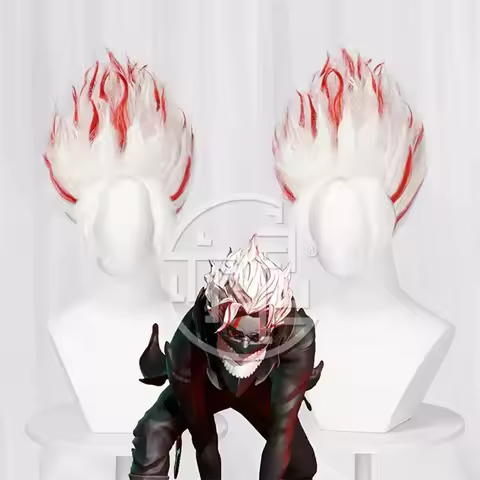 Hot Dandadan Okarun Occult Kun Cospaly Wig Okarun Ken Takakura Momo Ayase White Red Short Hair Heat-