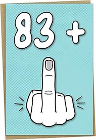 84th Birthday Card, 83 + 1, Funny Birthday Card for 84 Year Old Women or Men,