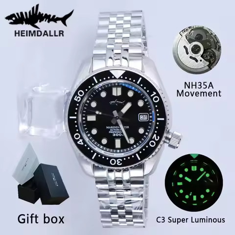 HEIMDALLR SBDX001 NH35A Automatic Men's 200M Waterproof Saturation Diving Mechanical Watches Sapphir