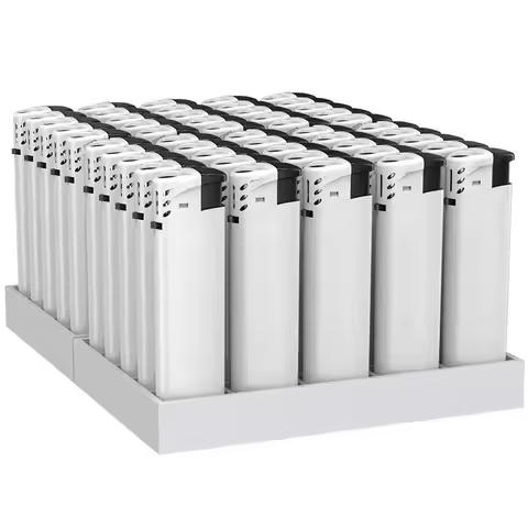 25PC White Small Mini Windproof Lighter Manufacturer Wholesale Men's Gift Smoking Set Lighter Smokin