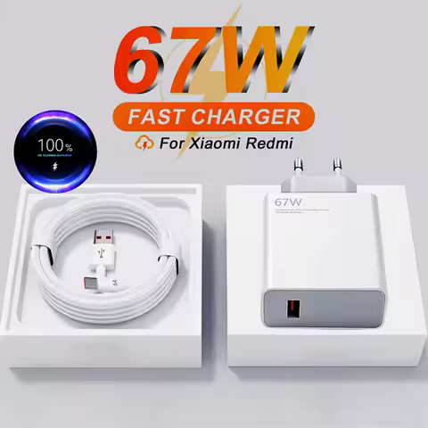 67W Super Fast USB Charger for Xiaomi 11 12 Lite 13T 14T Redmi Note 10 11S 12T 13 Pro POCO F5 X5 Typ