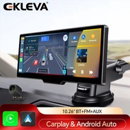 Ekleva Phổ 10.26 Inch gương ô tô Video Điện Thoại Di Động Navigation Không Dây Carplay & Android Tự