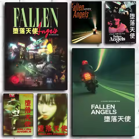 Retro Fallen Angels 1995 Canvas Wall Art Poster, Unframed Canvas Wall Art Prints for Living Room and