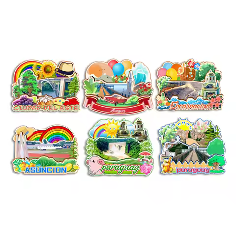 Asuncion Encarnacion Aregua Ciudad del Este Paraguay Fridge Magnet Travel Souvenir Gift Handmade Dec