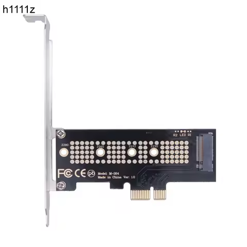 PCIE NVME Adapter PCI Express 3.0 X1 to M.2 M Key Expansion Card Riser + Low Profile Bracket for 223