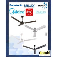 KDK/Panasonic/Midea/Rapid-Tech/Milux/K15V0//MAVA/F-M15AO/F-M12D2 3 Blade Regulator CEILING FAN 60"/48" WHITE/BROWN