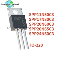 5PCS SPP20N60C3 SPP24N60C3 SPP11N60C3 SPP20N65C3 SPP17N80C3 TO-220 20N60C3 24N60C3 11N60C3 20N65C3 1
