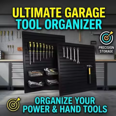 Garage Slatwall Panels 2Pcs 4x8 Ft PVC Wall Storage System Heavy Duty Slatwall Board For Tool Organi