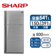 SHARP 541公升自動除菌離子玻璃雙門冰箱 SJ-GD54V-SL燦坤線上購物