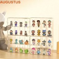 AUGUSTUS 8 Grids Toys Cabinet, Plastic Transparent Acrylic Toy Display Rack, Practical Snap Switch Dustproof Stackable Model Storage Box for Figures