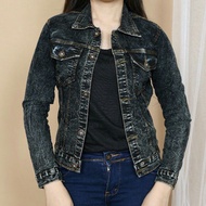 ORIGINAL% BIONDY DENIM WOMEN'S CROP JEANS JACKET LATEST JINS JACKET SNOWBLACK KOREAN STYLE JACKET WO