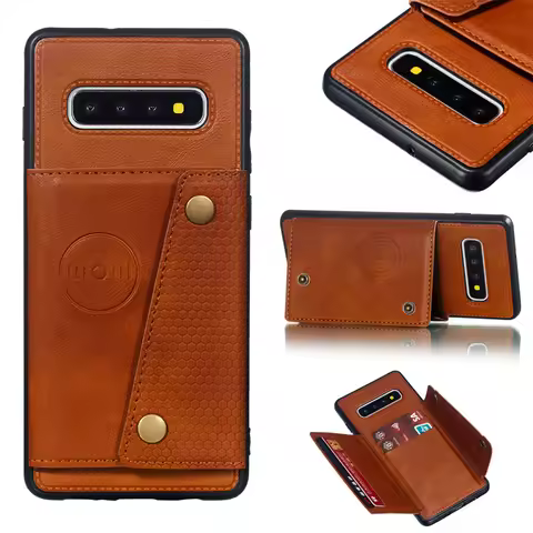 For Samsung Galaxy S10 S10 Plus Case Leather Wallet Phone Cases For Samsung S10 S10+ Plus S10Plus Ma