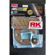 Y15 FZ150 💯 Original RK RKM GS 415 ERO KLO ORING GOLD CHAIN GS415 Y15ZR Y15 Y16 Ysuku sprocket rantai Sprocket chain set