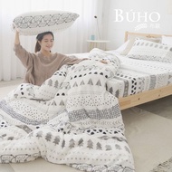 BUHO 極柔暖法蘭絨雙人兩用毯被+單人床包三件組 多款任選