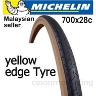 Michelin Dynamic Classic 700*28C yellow edge tyre 60TPI road FIXIE bicycle tyre Commuter Urban Tire 