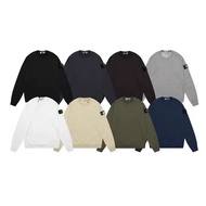 Island Correct shitou Sweat Island Version Round Neck Stamp Same Micro Solid Color Couple Clothes Cl