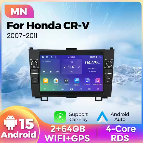 Navifly 4 Core 64GB Android 15 Wireless Carplay Auto For Honda CR-V 3 RE CRV 2007-2011 GPS RDS WIFI 