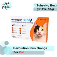 Revolution Plus Orange Obat Cacing & Obat Kutu Kucing Berat Badan 2.6kg s/d 5kg