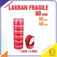 MERAH RED FRAGILE DUCT TAPE 1 SLOP OPP TAPE FARAGILE 1 SLOP