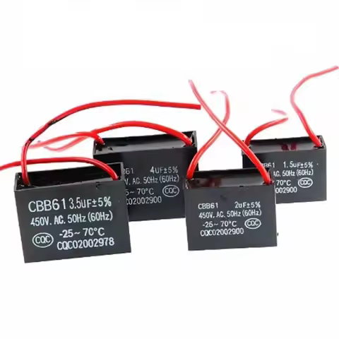 CBB61 Fan starting capacitor 450V 0.8/1/1.2/1.5/2/2.5/3/3.5/4/4.5/5/6/7/8/10/12/14/15/16/18/20/25UF 