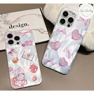 Softcase Aesthetic Bear Ribbon Oppo A60 A3X A5i A3 A55 A16 A54 A57 2022 A77 A77s A74 F19s A95 A76 A9
