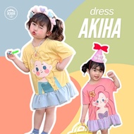 - AKAHA Girls' Dress, Latest Premium Short Sleeve Disney Princess Motif Dress, Eid fashion