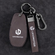 Leapmotor Car key set key bag new high-end cowhide keychain key case For B01 B05 B10 C10 T03