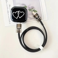 Love Heart Pattern Charger Protector Case Set 18/20W Soft Charger Case Cable Protector Compatible wi