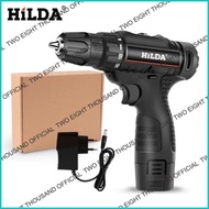 DISKON HILDA bor baterai Cordless Drill bor cas baterai Mesin Bor