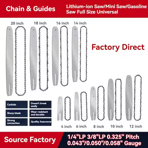 28/33/37/40/45/50/52/55/56/59/62/64/72/76DL Drive Links Chain Saw Blade 4/6/8/10/12/14/16/18/20 inch