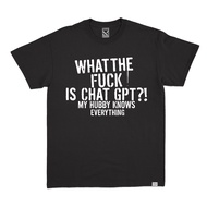 ZeroTwentyTwo Kaos Hubby No Need Chat GPT AI Black | T-Shirt Hubby No Need Chat GPT AI Men Women Bla