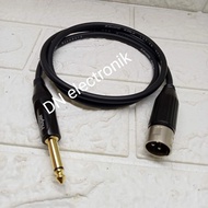 kabel mic 2meter Jack xlr 3pin male to Akai 6,5m mono merek Huper
