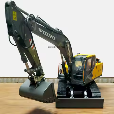 RC EC160E Metal Blade Bucket Kit with Electric Linear Actuators Slip Ring for Upgrading Double E E01