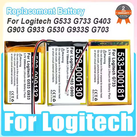 Replacement Mouse Battery For Logitech G533 G733 G403 G903 G933 G530 G933S G703 533-000132 533-00013