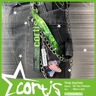 GANTUNGAN CORTIS STRAPKeychain CORTIS KEYCHAIN/ CORTIS COLOR OUTSIDE THE LINE REDRED GREEN GREEN KEY