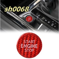 Red Real Carbon Fiber Dry Carbon One-Button Start Button Cover Real Card Dream Patch Suitable for G2
