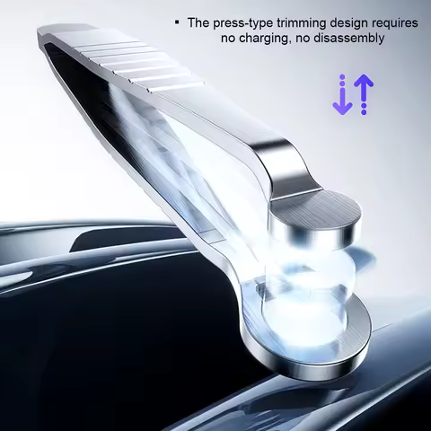 9.6*0.9CM Easy To Clean Stainless Steel Silver Manual Round Head Nose Hair Clip Travel Portable Shar