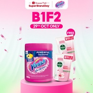 [B1F2] Vanish Fabric Oxi Action Pink Powder 900g FREE Dettol Shower Gel 450ml Skincare x 2