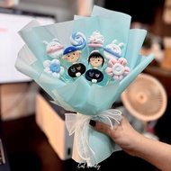 Handmade Clay Flower Bouquet March 8, Birthday - Cute, Unique Gift & Meaningful