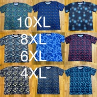 (4XL to 10XL) Baju Jersey Cutting Besar Dewasa Bola Sepak / Plus Size Men Jersey T-Shirt