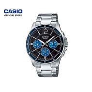 Casio General MTP-1374D-2AV Silver Stainless Steel Band Men Watch