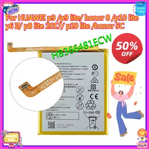 HB366481ECW Mobile Phone Battery For HUAWEI p9 /p9 lite/ p8 lite 2017/ p20 lite /honor 5C/honor 8 /p