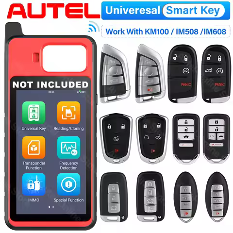 Autel Car Universal Smart Key Programmable Fob Key Work with KM100/ IM508/ IM608, IKEYBW004AL/ CL004