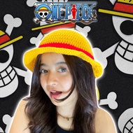 Luffy Bucket Hat Crochet Luffy One Peace Knitted Hat/