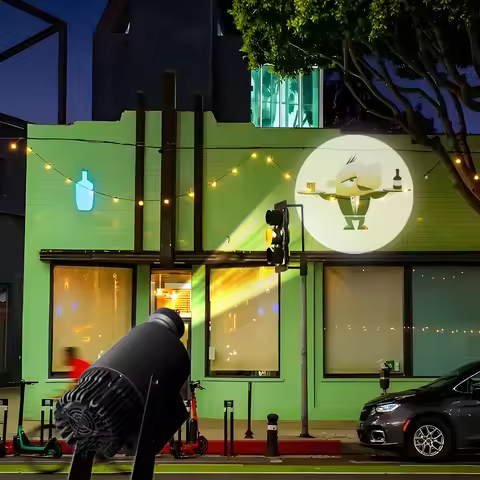 Hailian outdoor light projector with logo industry projection light logo projector for business bran