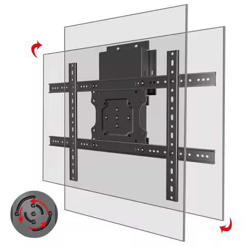 37-75 inch TV Wall Mount Vertical and Horizontal Rotating LED LCD Screen, Support Phone Cast to TV,