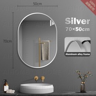 AiHome กระจกแท้ 70/80cm กระจกห้องน้ำ บานใหญ่ กระจกติดผนัง กรอบ​สวย ผิวเรียบสนิท แนวนอน แนวตั้ง