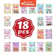 Aesthetic Positive Affirmation Card Set, 18Pcs Fantasy Creature Mini Posters for Scrapbooking, Motiv