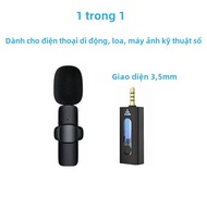 Micro Lavalier Không Dây Mini Di Động Ghi Video Âm Thanh Cho iPhone Android PC Camera Phòng Thu Tại